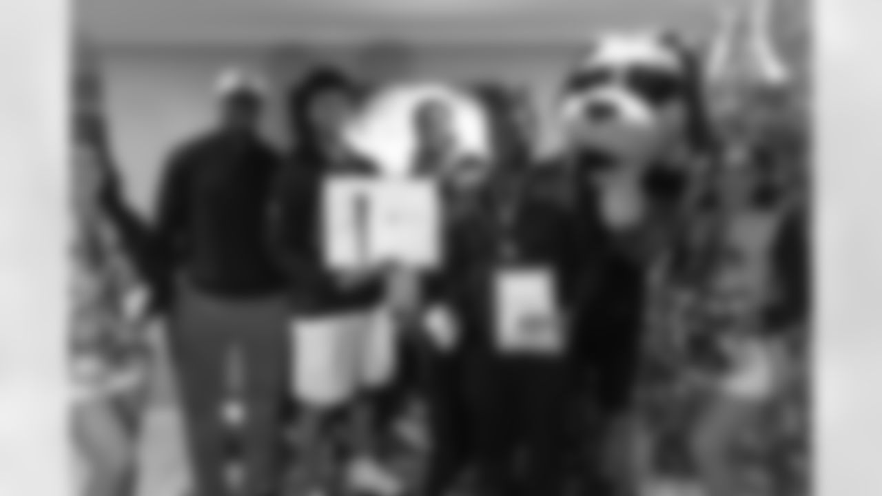 New Orleans Saints tight end Juwan Johnson, cornerback Alontae Taylor, and wide receiver Devaughn Vele attended the Louisiana Cat Hope Ignites Holiday Party on Tuesday, Dec. 16, 2025.