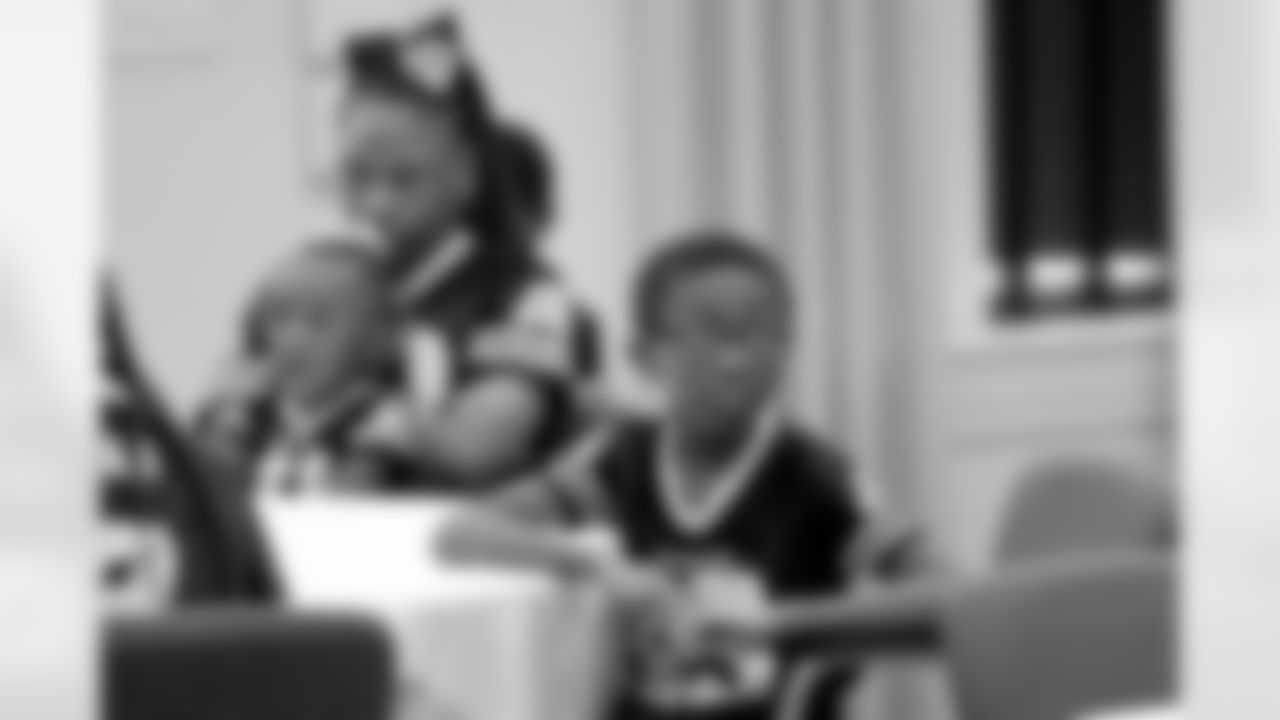New Orleans Saints safety Johnathan Abram and his Johnathan's Journey For Better Foundation surprised a dozen families with turkeys and Thanksgiving sides at Columbia Parc's community clubhouse in New Orleans on Tuesday, Nov. 21, 2023.