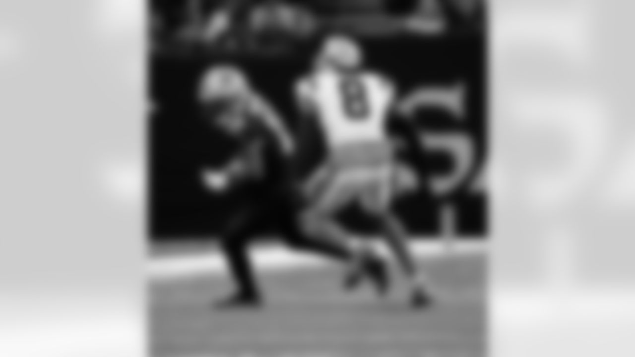 Check out the best photos of the New Orleans offense in their game against the Carolina Panthers for Week 15 of the 2025 NFL season on Dec. 14, 2025 at Caesars Superdome.