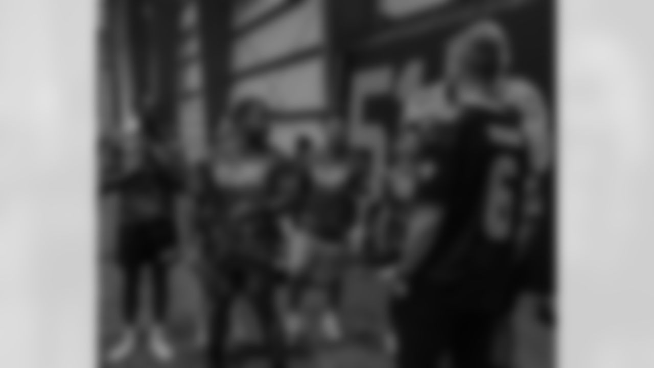 The New Orleans Saints and Dudley DeBosier hosted members of the Army, Marines, Air Force, Navy, and Coast Guard at the Ochsner Sports Performance Center for the 2026 Battle of the Branches on Thursday, January 29. Saints legend Pat Swilling, former defensive end Buford Jordan, and former kicker Greg Fassitt, along with Saints quarterback Tyler Shough and center Erik McCoy, were in attendance for the round-robin tournament featuring challenges such as tug-of-war, the 40-yard dash, and field goal kicking.