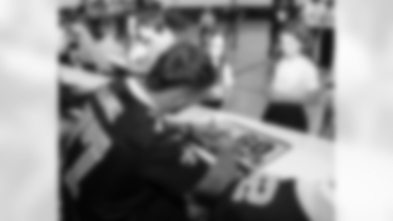 New Orleans Saints players Tyler Shough, Dillon Radunz, Treyton Welch, Will Clapp, and Erik McCoy visited St. Pius Elementary, spending the afternoon answering student questions and signing autographs on Tuesday, Nov. 18, 2025.