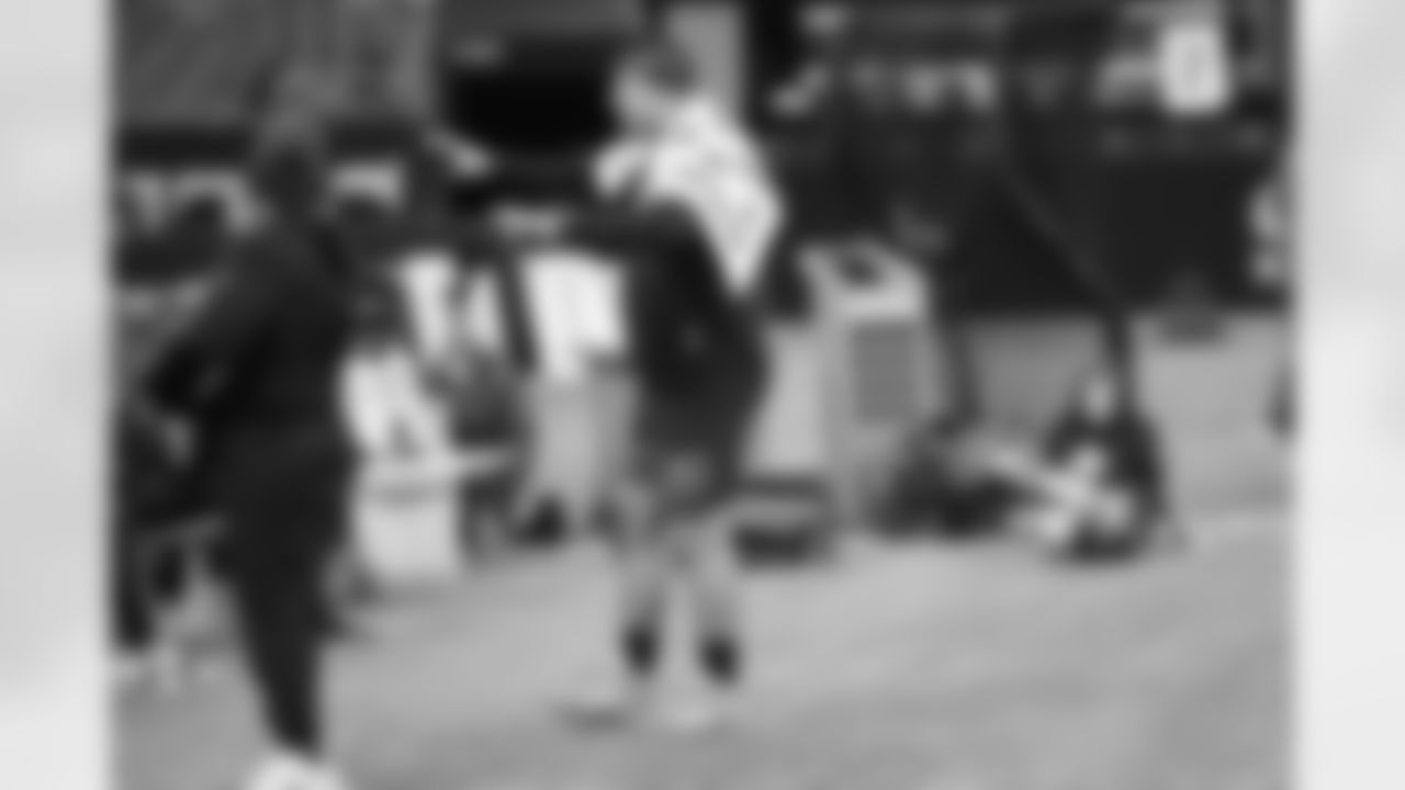 The New Orleans Saints players wear their 'My Cause, My Cleats' shoes ahead of the Saints game against the Atlanta Falcons in Week 12 of the 2025 NFL season in the Caesars Superdome on Nov. 23, 2025.