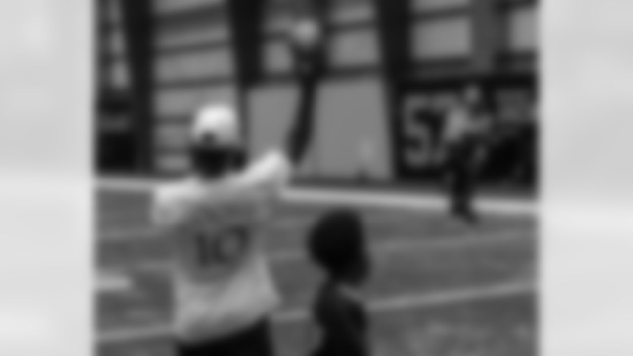 New Orleans Saints wide receiver Brandin Cooks hosted an NFL Players Association youth football camp for young athletes from Heroes of New Orleans at the Ochsner Sports Performance Center on Thursday, May 15, 2025.