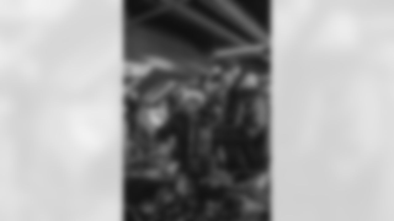 New Orleans Saints Owner Gayle Benson and recent Saints Hall of Fame inductee Tracy Porter greeted season ticket holders as their names were added to the 50th Season Ticket Holder monument prior to the Saints game on Sunday, Dec. 14, 2025.