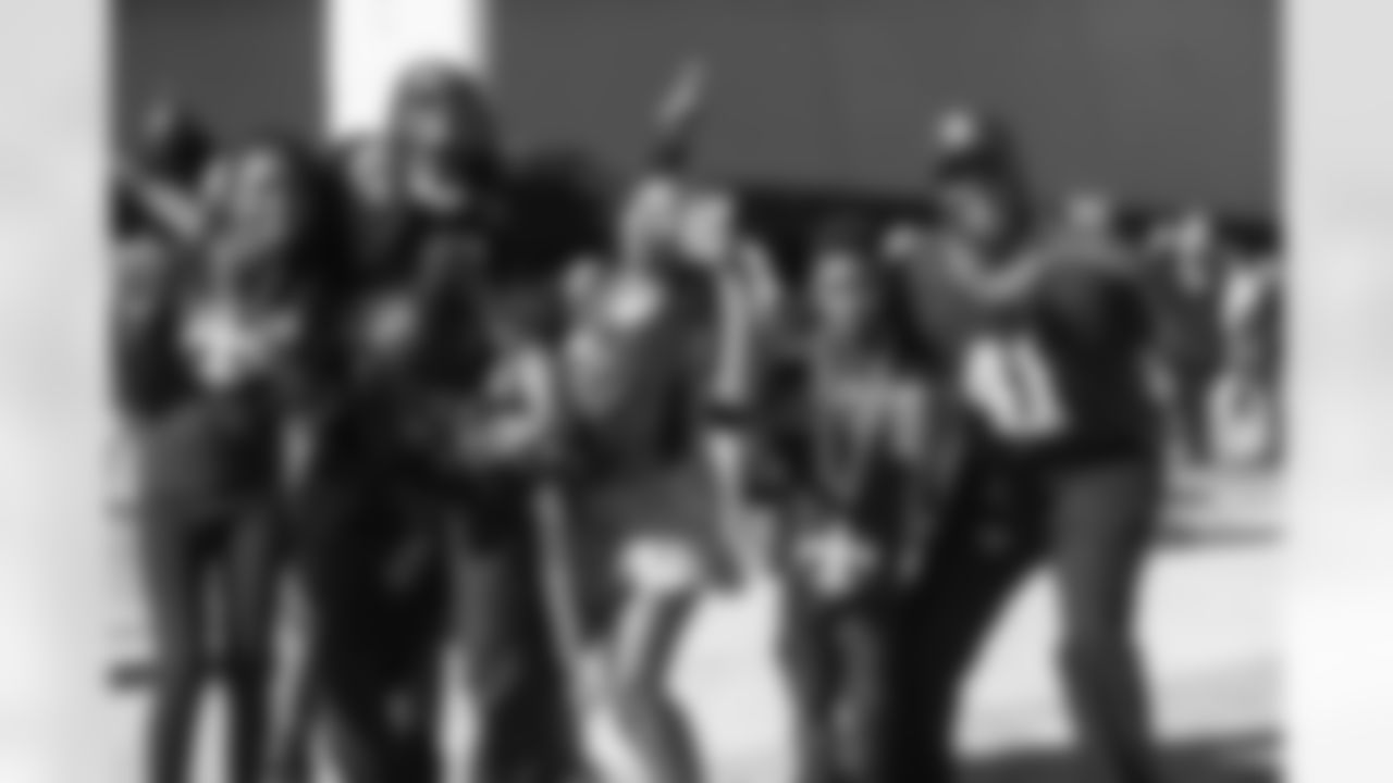 New Orleans Saints fans enjoyed the Week 12 entertainment in Champions Square ahead of the game against the Atlanta Falcons during the 2025 NFL season on Nov. 23, 2025.