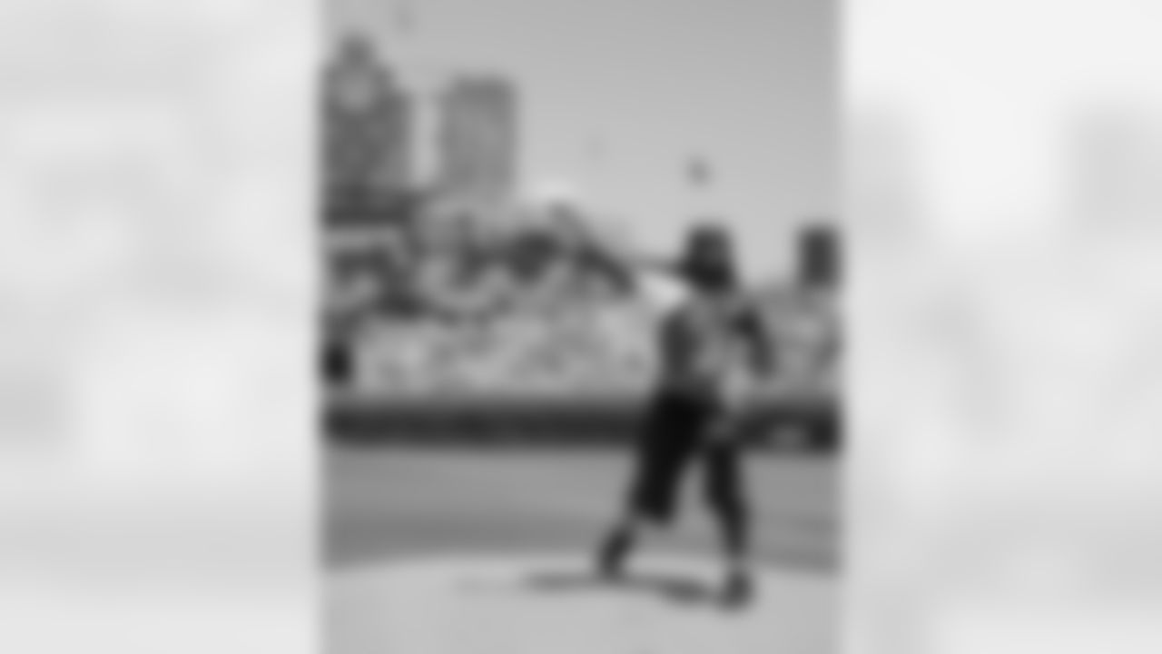 Saints running back Alvin Kamara threw out the first pitch at the Chicago Cubs game against the St. Louis Cardinals at Wrigley Field on Saturday, July 5, 2025.