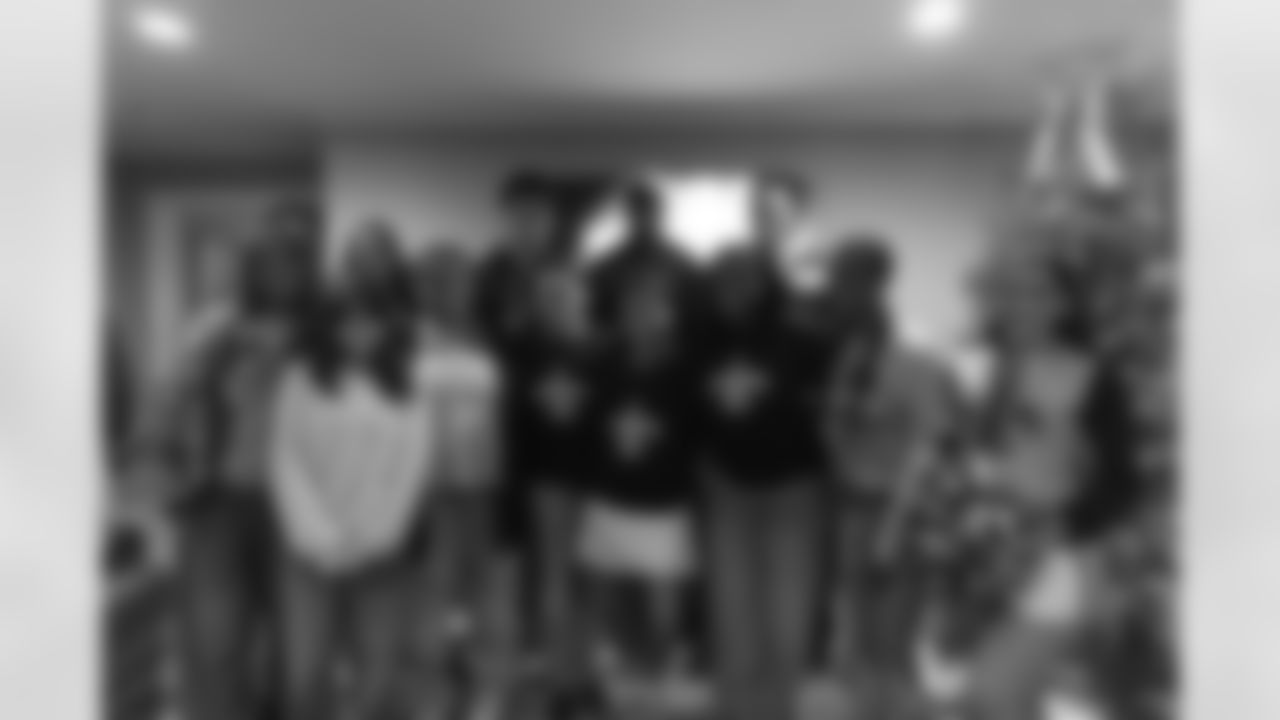 New Orleans Saints tight end Juwan Johnson, cornerback Alontae Taylor, and wide receiver Devaughn Vele attended the Louisiana Cat Hope Ignites Holiday Party on Tuesday, Dec. 16, 2025.