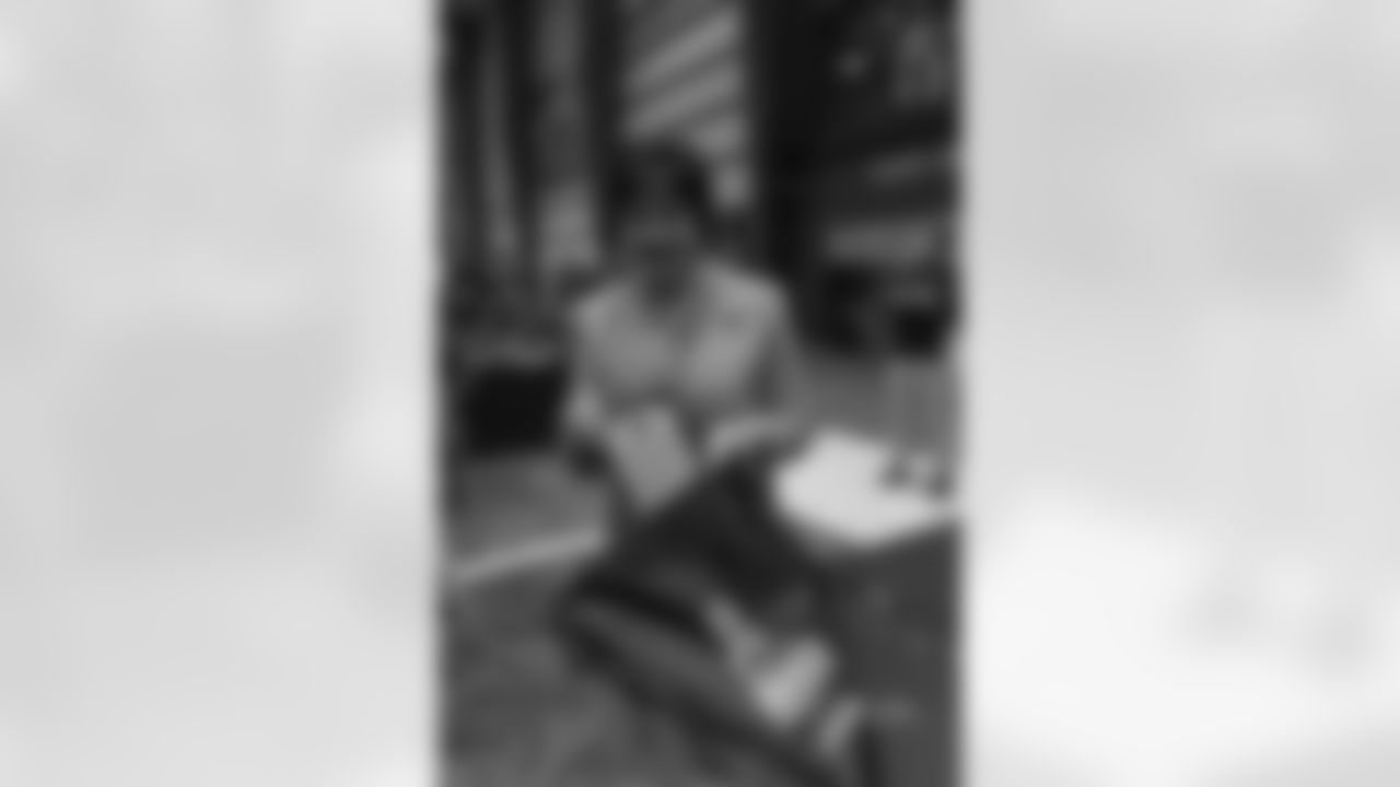 New Orleans Saints owner Gayle Benson and legend Pat Swilling joined volunteers from Entergy and the American Red Cross to assemble care packages for military members as part of the NFL's Salute to Service month on Tuesday, Nov. 11, 2025.