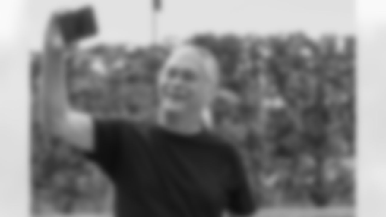 New Orleans Saints fans enjoyed the Week 16 entertainment in Champions Square ahead of the game against the New York Jets during the 2025 NFL season on Dec. 21, 2025.