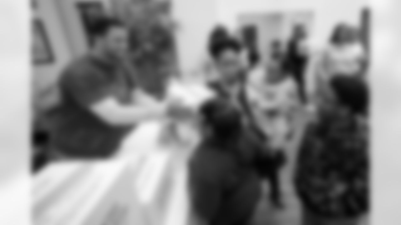 New Orleans Saints safety Johnathan Abram and his Johnathan's Journey For Better Foundation surprised a dozen families with turkeys and Thanksgiving sides at Columbia Parc's community clubhouse in New Orleans on Tuesday, Nov. 21, 2023.