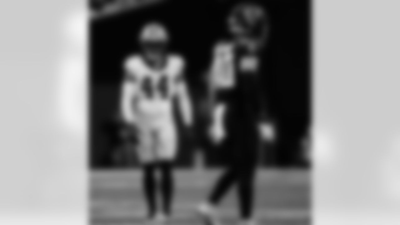 Check out the game action photos from the New Orleans Saints game against the Atlanta Falcons for Week 18 of the 2025 NFL season on Jan. 4, 2026 at Mercedes-Benz Stadium.