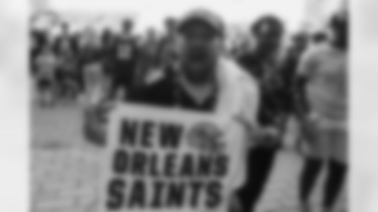 New Orleans Saints fans enjoyed the Week 6 entertainment in Champions Square ahead of the game against the New England Patriots on October 12, 2025.