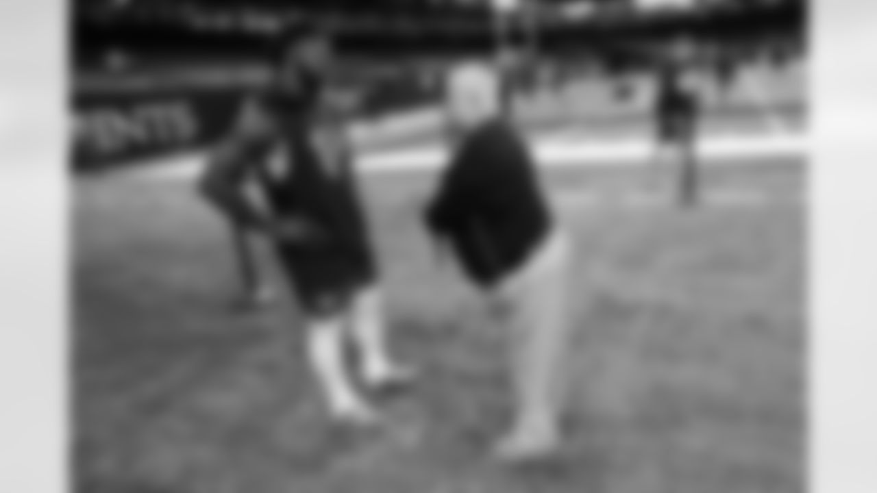 The New Orleans Saints players wear their 'My Cause, My Cleats' shoes ahead of the Saints game against the Atlanta Falcons in Week 12 of the 2025 NFL season in the Caesars Superdome on Nov. 23, 2025.