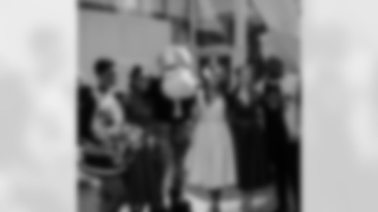 Sir Saint and members of the Saints Cheer Krewe visited the Family and Military Appreciation hosted by the National WWII Museum on Nov. 4, 2023.