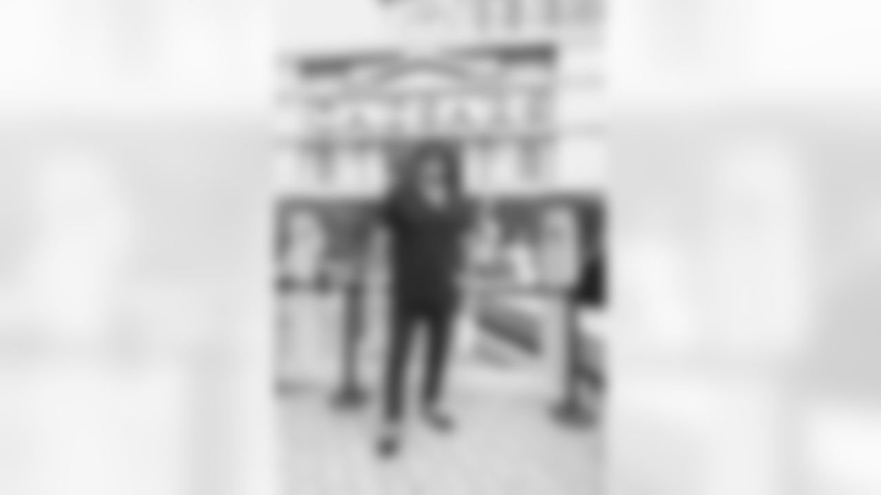 New Orleans Saints fans enjoyed the Week 16 entertainment in Champions Square ahead of the game against the New York Jets during the 2025 NFL season on Dec. 21, 2025.