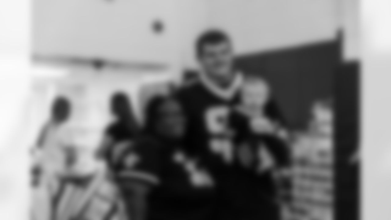 New Orleans Saints players hosted their annual Thanksgiving turkey giveaway at Dryades YMCA on Tuesday, Nov. 18, 2025. The players purchased turkeys and fixings from Rouses Markets to feed families in need, while giving them the opportunity to meet some of their favorite players during the annual holiday event.