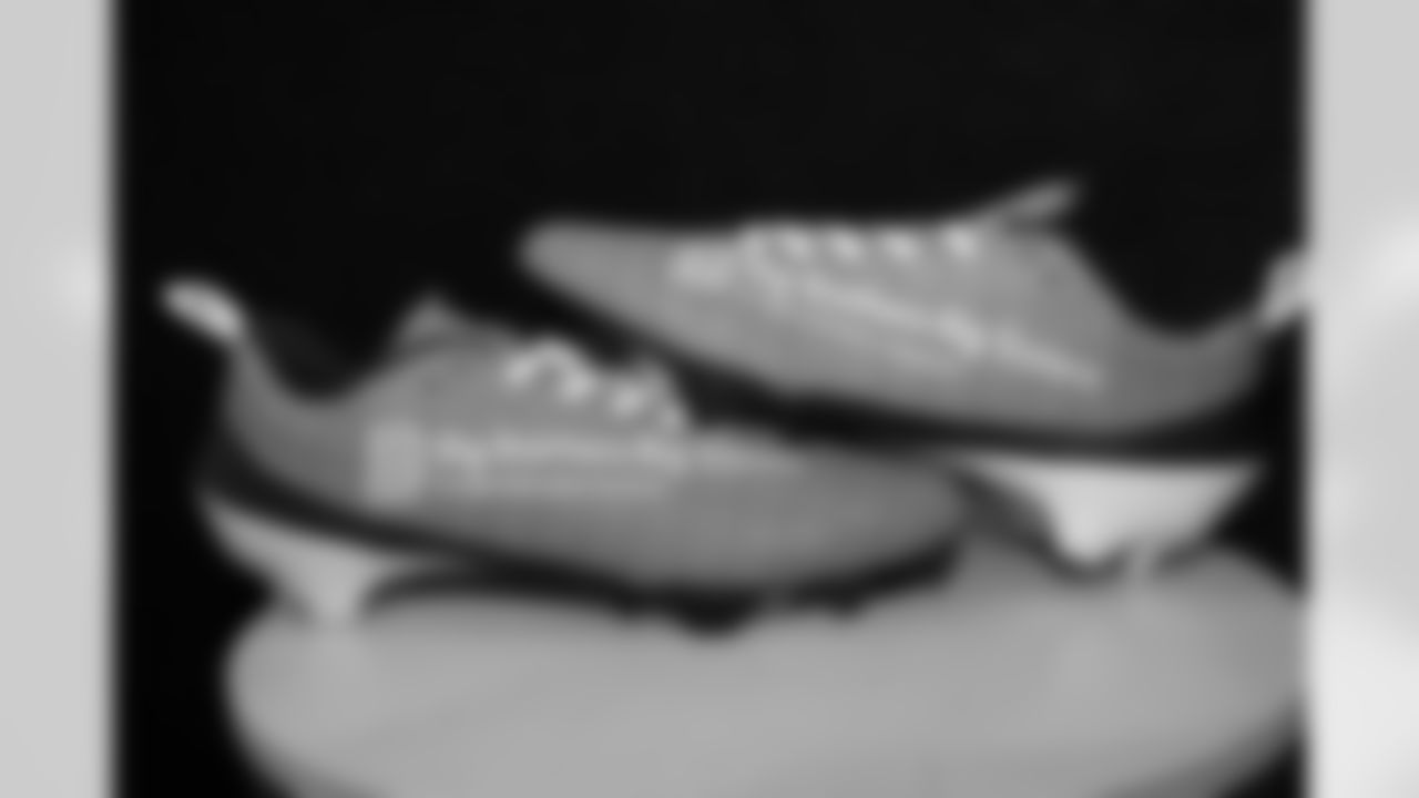 Get a preview as New Orleans Saints owner Gayle Benson, players and coaches honor their personal causes and foundations for the 2025 NFL My Cause My Cleats initiative during their Week 12 game against the Atlanta Falcons.
Jayden Price: Big Brothers Big Sisters | Artist: Ebbie Thomas