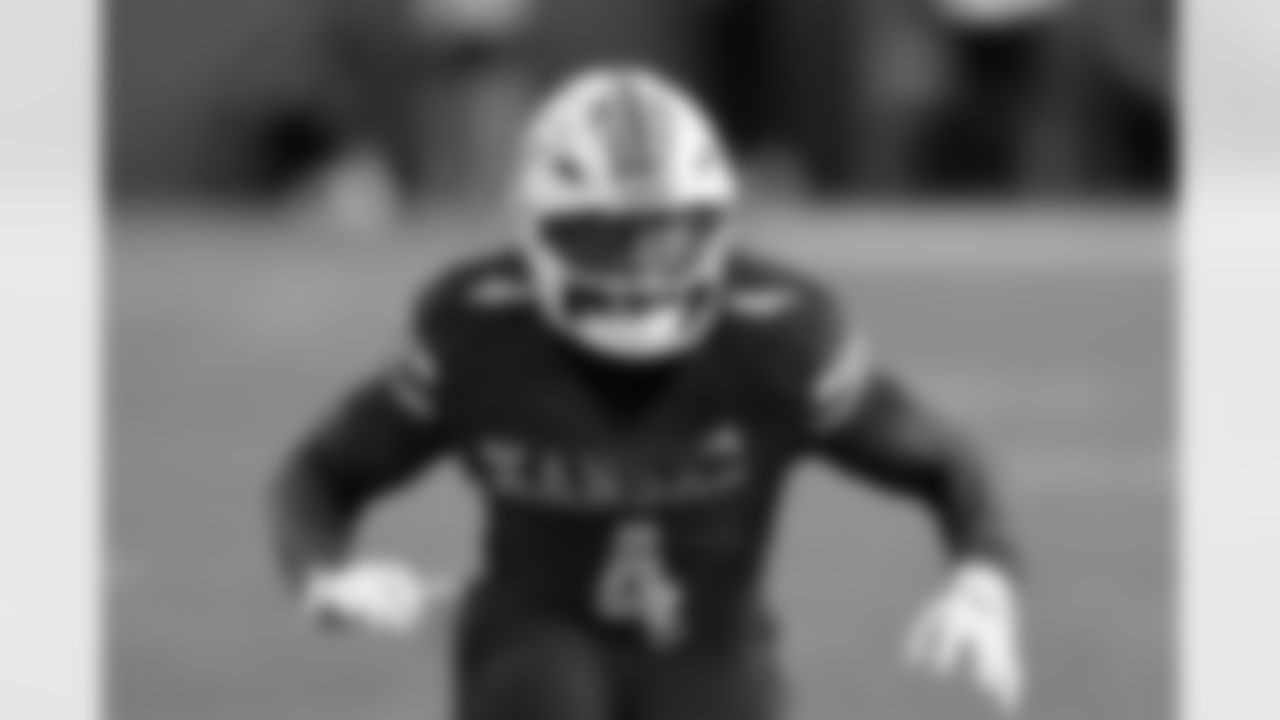 Check out photos of New Orleans Saints 6th round draft pick Devin Neal, running back from Kansas, drafted 184th overall in the 2025 NFL Draft.
