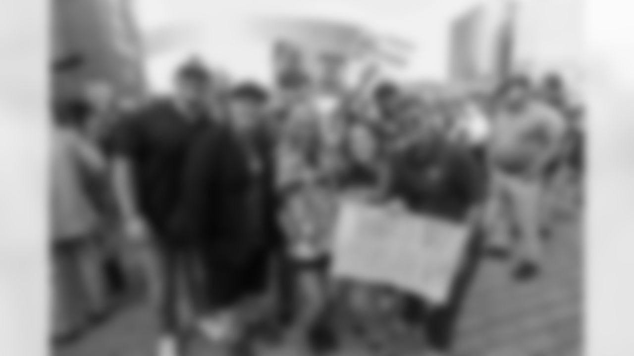 New Orleans Saints fans enjoyed the Week 16 entertainment in Champions Square ahead of the game against the New York Jets during the 2025 NFL season on Dec. 21, 2025.