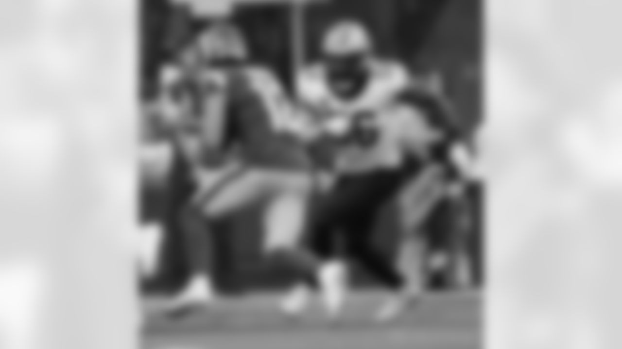 Check out the game action photos from the New Orleans Saints game against the Los Angeles Rams for Week 9 of the 2025 NFL season on Nov. 2, 2025 at SoFi Stadium.