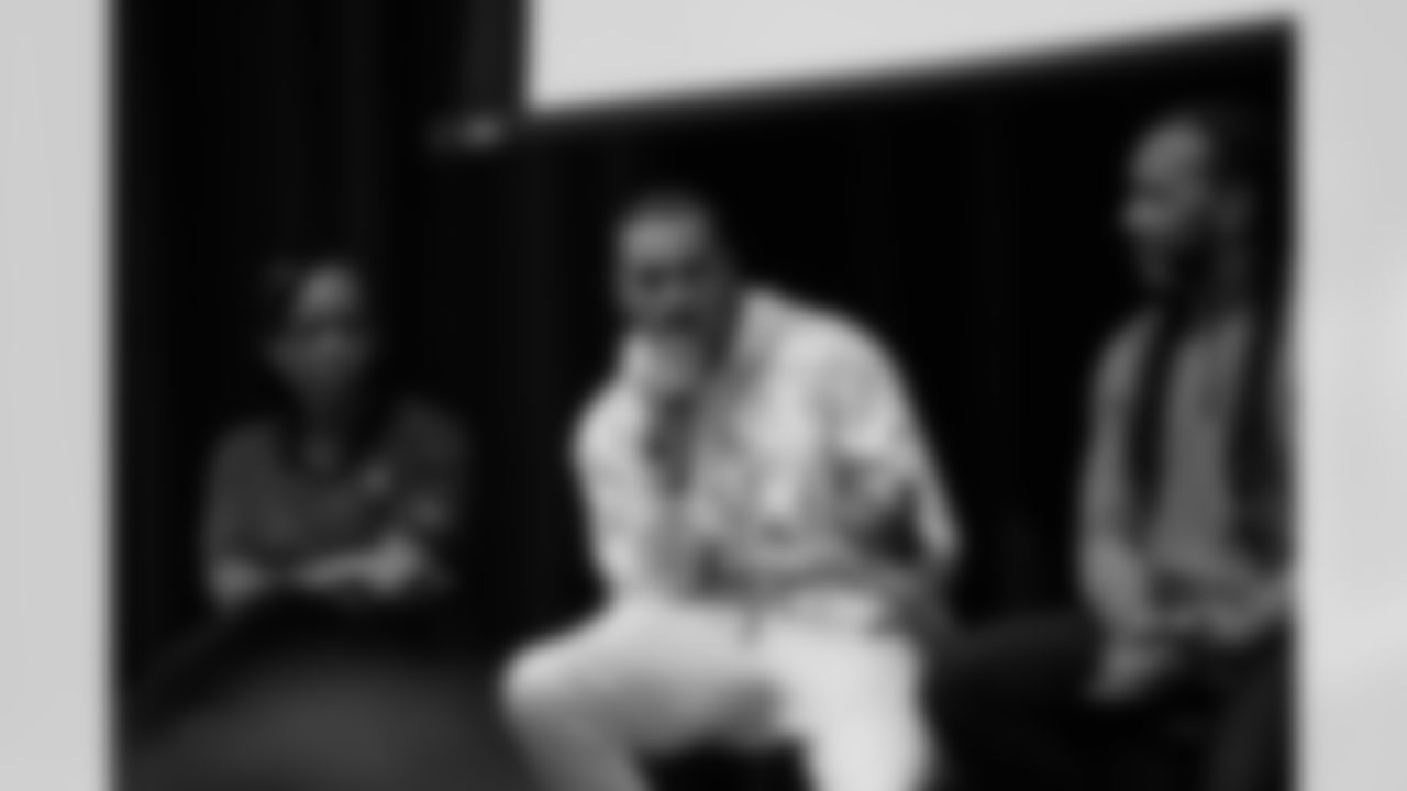 New Orleans Saints cornerback Alontae Taylor, Saints legend Usama Young, Saints Cheer Krewe members and Saints staff joined the NFL's Character Playbook speaker series panel and spoke with local New Orleans students on Wednesday, Feb. 5, 2025 at Bricolage Academy.