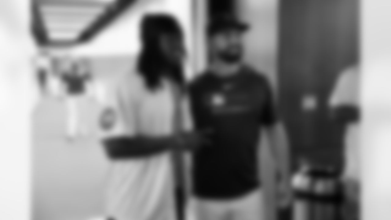 Saints running back Alvin Kamara threw out the first pitch at the Chicago Cubs game against the St. Louis Cardinals at Wrigley Field on Saturday, July 5, 2025.