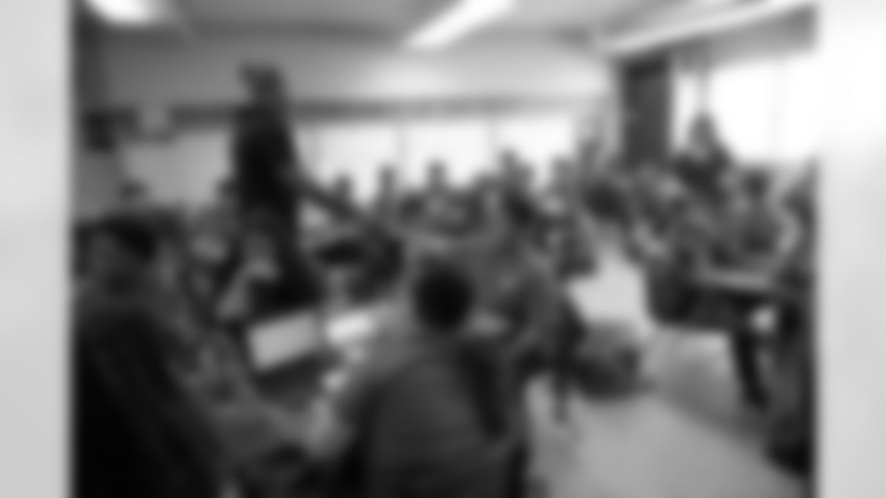 New Orleans Saints defensive end Cam Jordan visited students and staff at Bissonet Plaza Elementary School on Tuesday, Nov. 18, 2025.