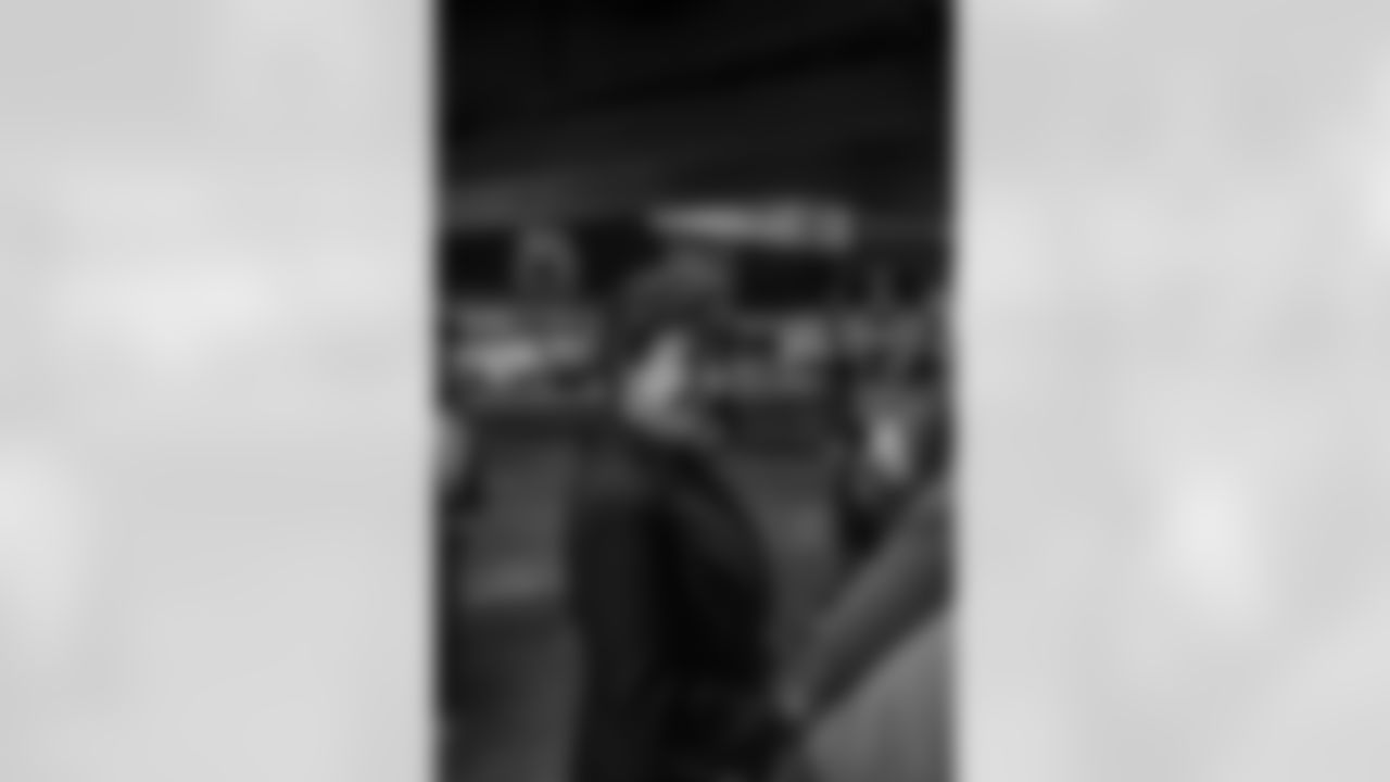 New Orleans Saints Owner Gayle Benson and recent Saints Hall of Fame inductee Tracy Porter greeted season ticket holders as their names were added to the 50th Season Ticket Holder monument prior to the Saints game on Sunday, Dec. 14, 2025.