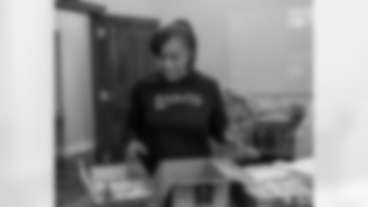 New Orleans Saints legend Daryl Terrell joined the team and Dudley DeBosier to build care kits for victims of domestic violence in Baton Rouge on Monday, January 26, 2026. The care packages were donated to the Capital Area Family Justice Center.