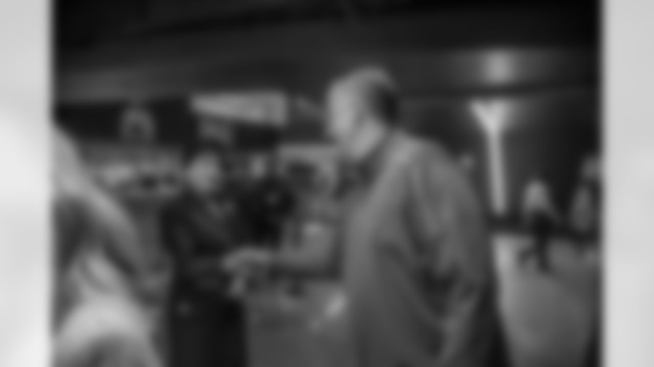 New Orleans Saints Owner Gayle Benson and recent Saints Hall of Fame inductee Tracy Porter greeted season ticket holders as their names were added to the 50th Season Ticket Holder monument prior to the Saints game on Sunday, Dec. 14, 2025.