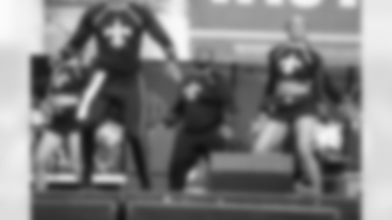 New Orleans Saints fans enjoyed the Week 16 entertainment in Champions Square ahead of the game against the New York Jets during the 2025 NFL season on Dec. 21, 2025.