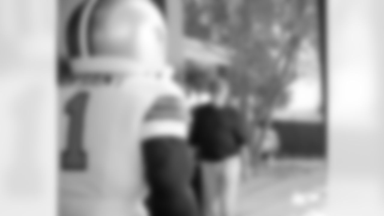 The New Orleans Saints hosted a watch party presented by Sire Spirits for their game against the Carolina Panthers on Nov. 9, 2025 at The Channel in New Orleans, Louisiana. Sir Saint and members of the Saints Cheer Krewe were in attendance and interacting with fans during the event.