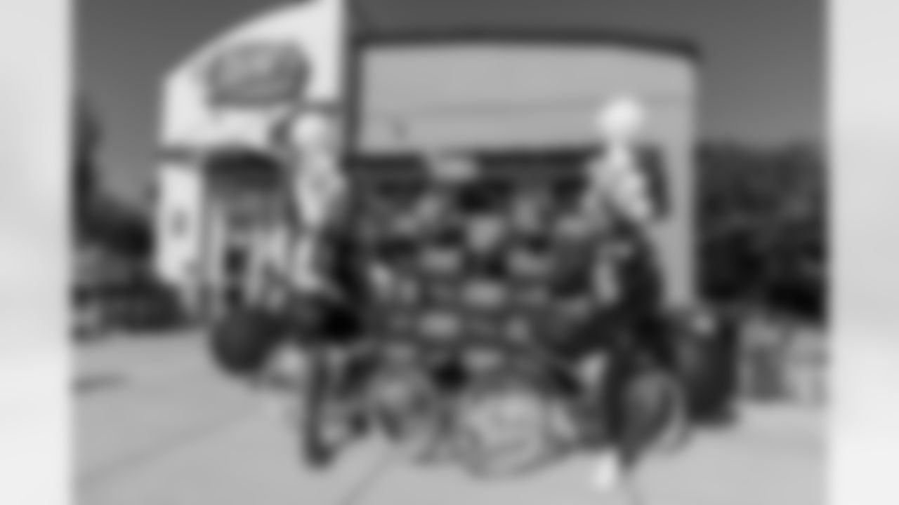 New Orleans Saints quarterback Tyler Shough and defensive end Cam Jordan joined Raising Cane's to surprise 100 kids from the Boys and Girls Club of Metro Louisiana with new bikes and helmets for the holidays on Tuesday, Dec. 9, 2025.