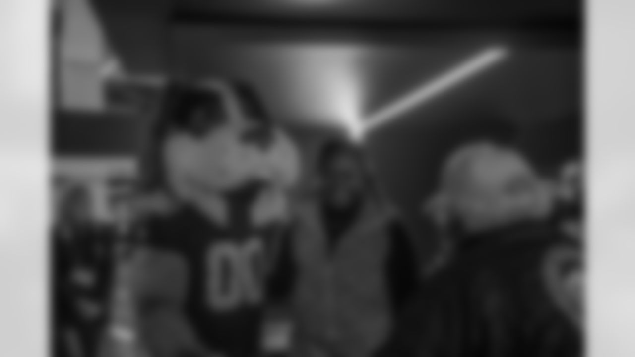 New Orleans Saints Owner Gayle Benson and recent Saints Hall of Fame inductee Tracy Porter greeted season ticket holders as their names were added to the 50th Season Ticket Holder monument prior to the Saints game on Sunday, Dec. 14, 2025.