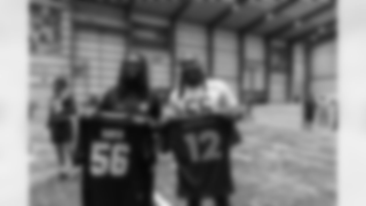 New Orleans Saints head coach Kellen Moore and Saints players welcomed the Paris Musketeers to the Ochsner Sports Performance Center on Saturday, November 22, 2025.