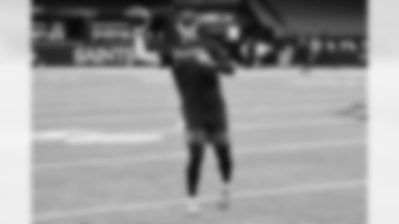 The New Orleans Saints players wear their 'My Cause, My Cleats' shoes ahead of the Saints game against the Atlanta Falcons in Week 12 of the 2025 NFL season in the Caesars Superdome on Nov. 23, 2025.