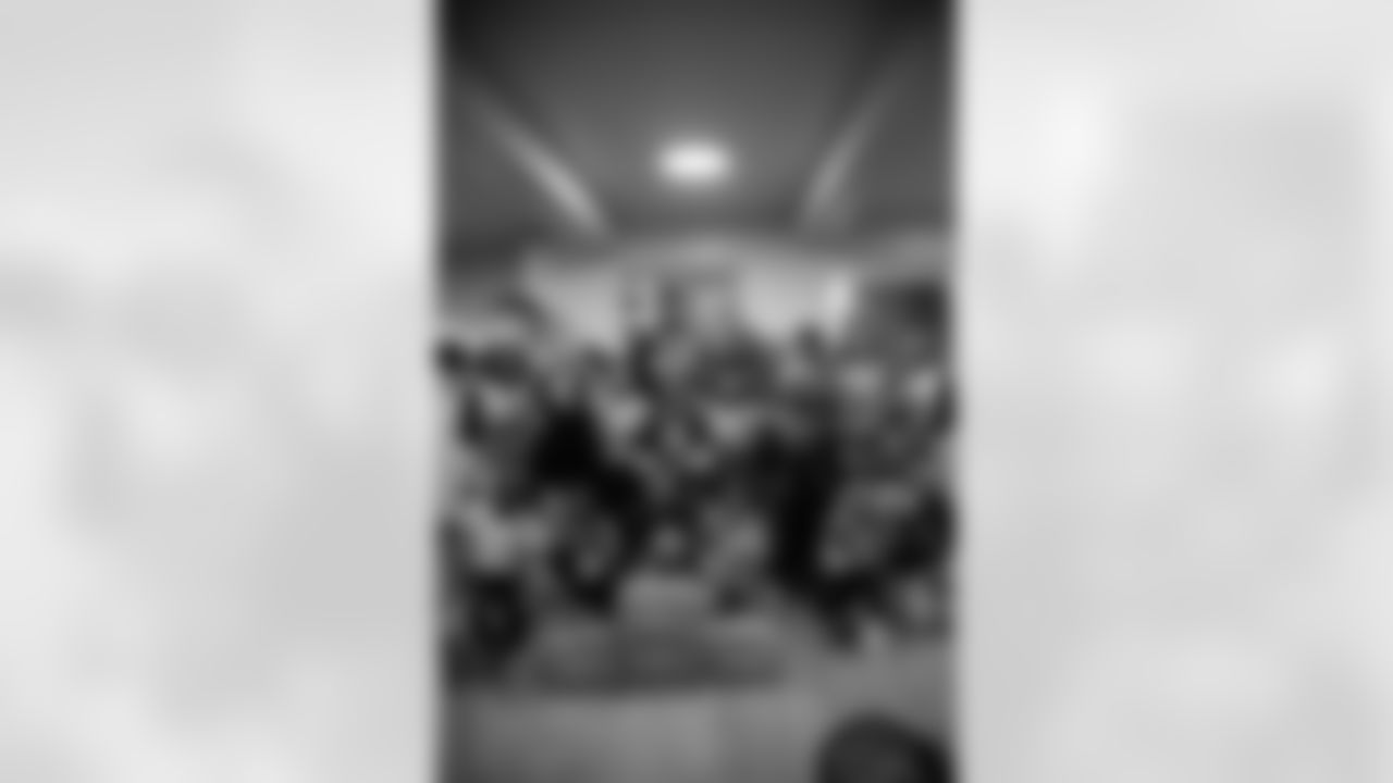 New Orleans Saints defensive back Jonas Sanker joined the Saints Cheer Krewe, Sir Saint and Coca-Cola for a water donation event, supporting a local Boys & Girls Club on December 9, 2025.