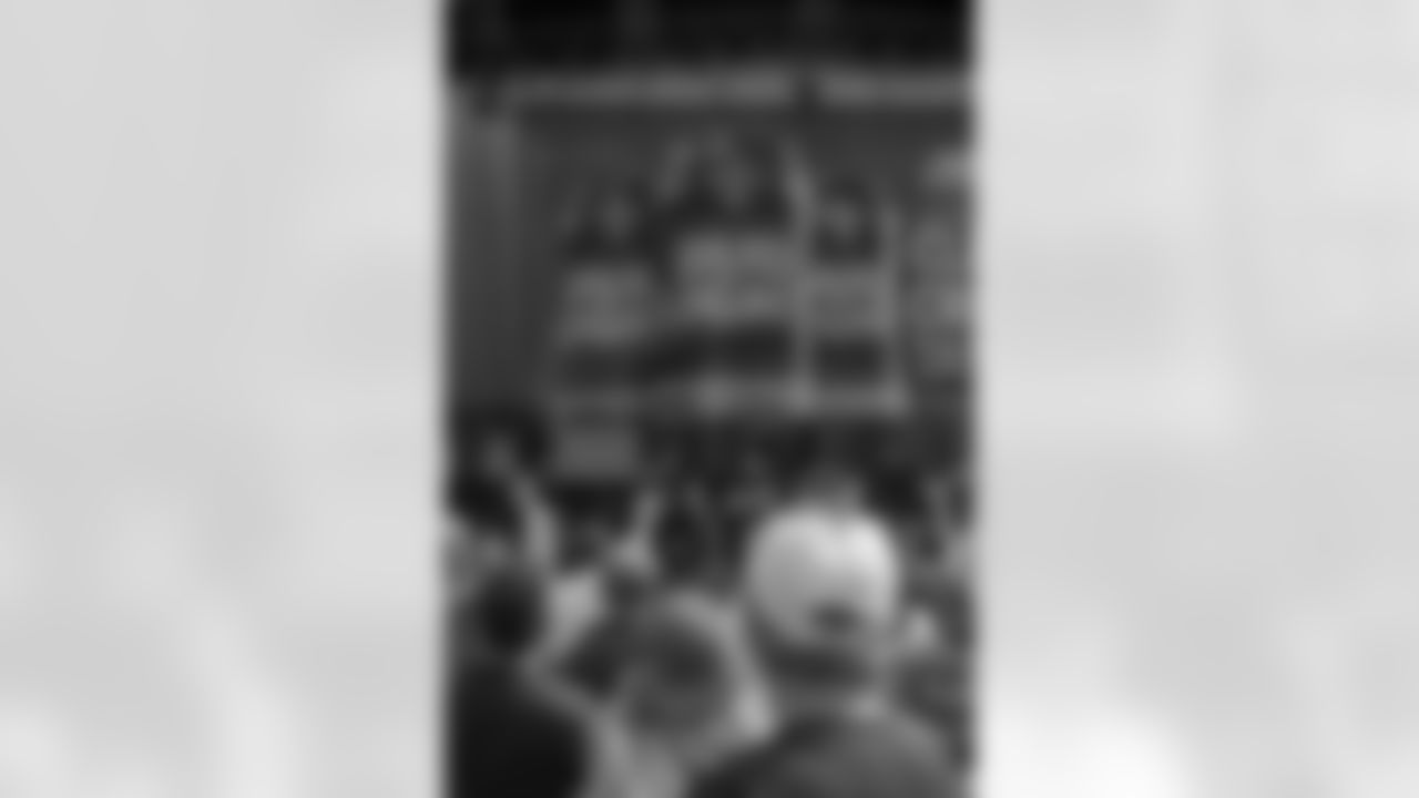 New Orleans Saints fans enjoyed the Week 8 entertainment in Champions Square ahead of the game against the Tampa Bay Buccaneers during the 2025 NFL season on Oct. 26, 2025.