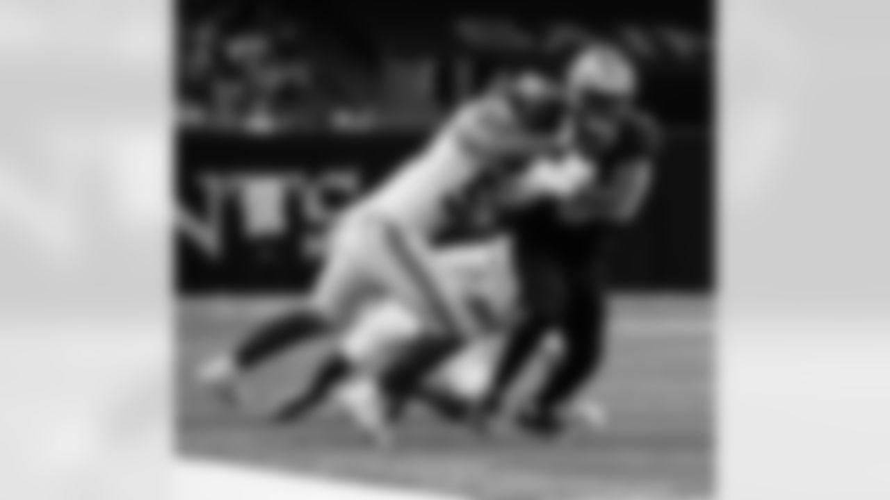Check out the game action photos from the New Orleans Saints game against the New York Giants for Week 5 of the 2025 NFL season on Oct. 5, 2025 at Caesars Superdome.