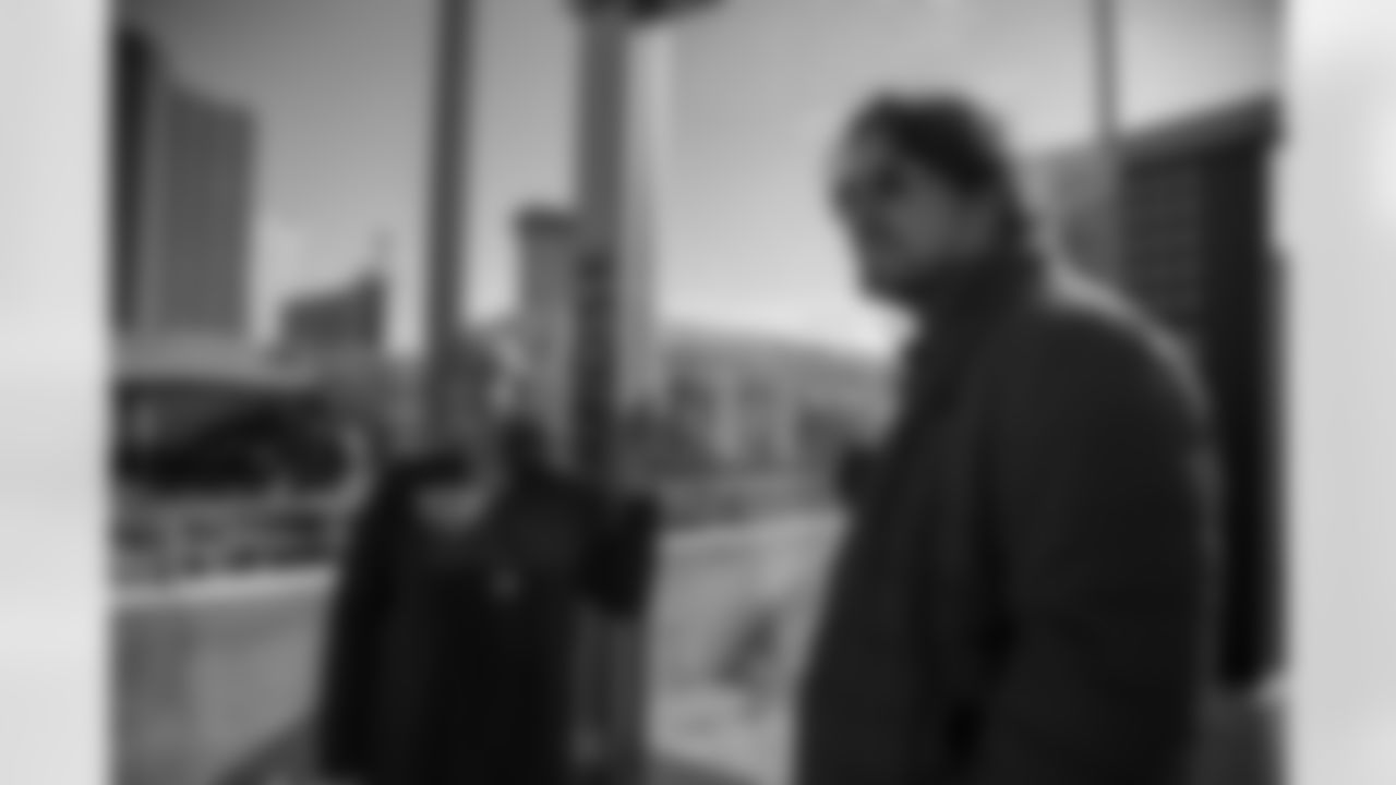 New Orleans Saints Owner Gayle Benson and recent Saints Hall of Fame inductee Tracy Porter greeted season ticket holders as their names were added to the 50th Season Ticket Holder monument prior to the Saints game on Sunday, Dec. 14, 2025.