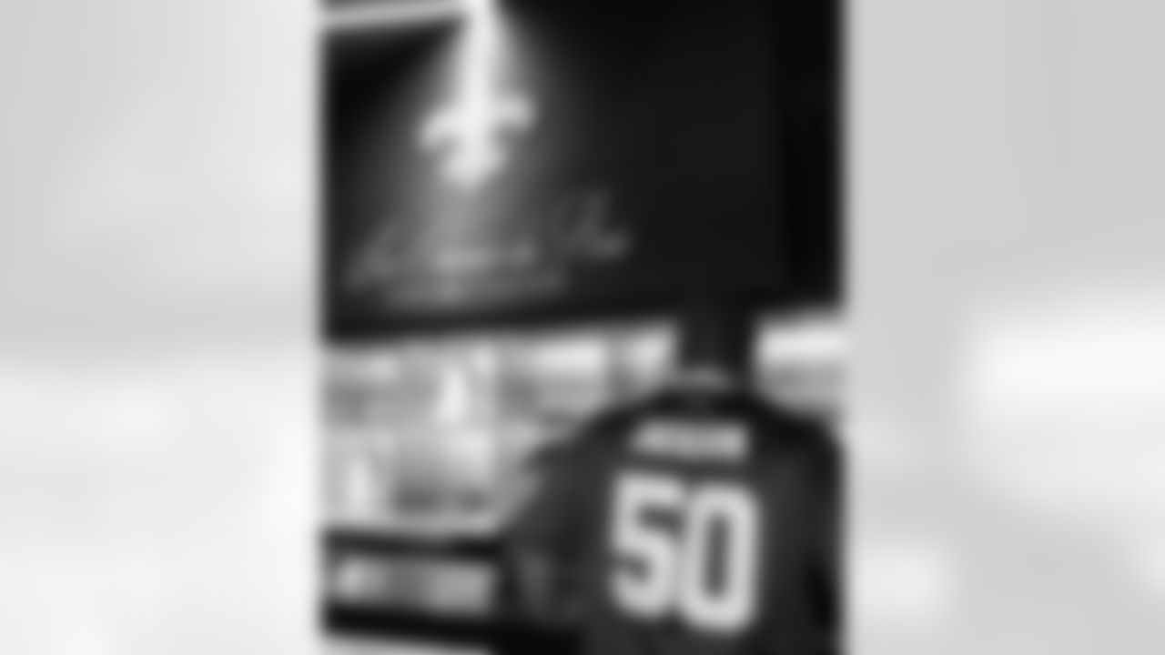 Rapper 50 Cent attended the New Orleans Saints game against the New York Jets for Week 16 of the 2025 NFL season on Dec. 21, 2025 at the Caesars Superdome.