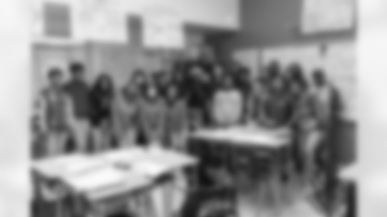 New Orleans Saints defensive end Cam Jordan visited students and staff at KIPP Morial School on Monday, Dec. 15, 2025, spending time engaging with students and supporting the school community.