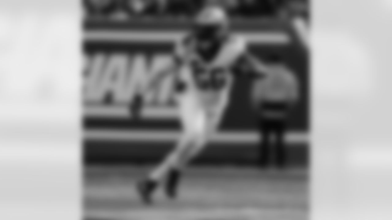 LB Demario Davis (56) in action during the New Orleans Saints game against the New York Giants for Week 14 of the 2024 NFL Season on Dec. 8, 2024 at MetLife Stadium.