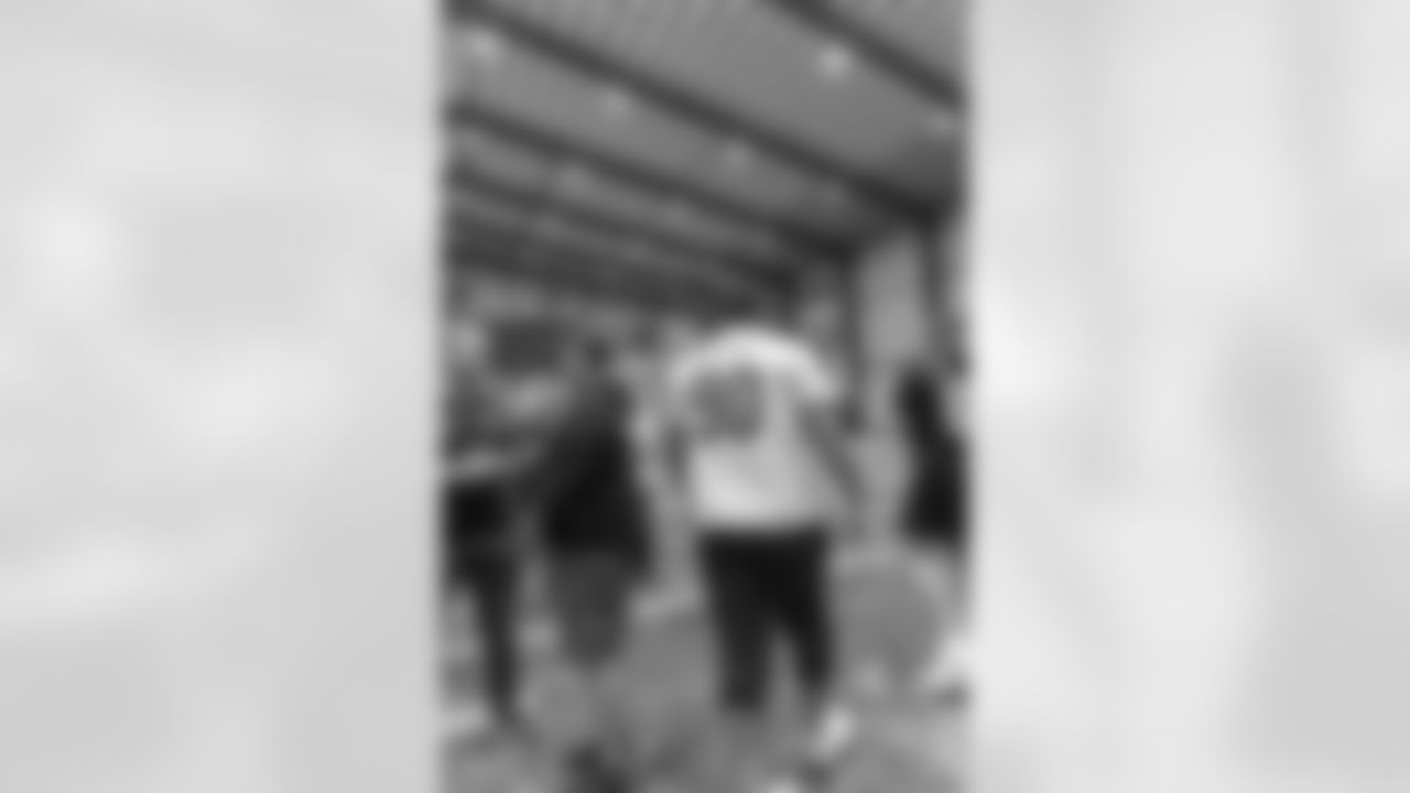 New Orleans Saints head coach Kellen Moore and Saints players welcomed the Paris Musketeers to the Ochsner Sports Performance Center on Saturday, November 22, 2025.