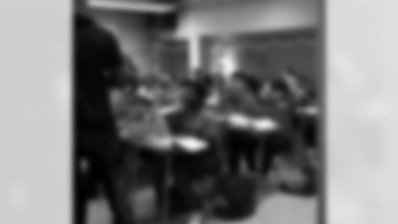 New Orleans Saints defensive end Cam Jordan visited students and staff at Bissonet Plaza Elementary School on Tuesday, Nov. 18, 2025.