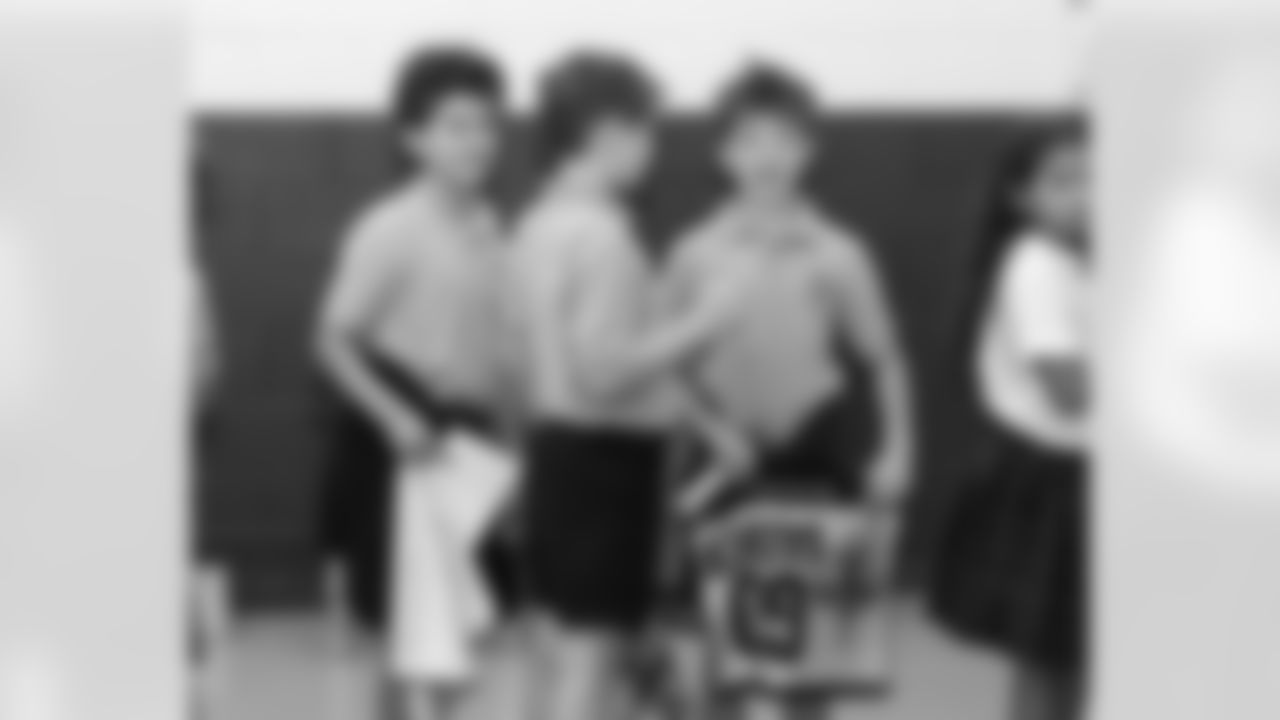 New Orleans Saints players Tyler Shough, Dillon Radunz, Treyton Welch, Will Clapp, and Erik McCoy visited St. Pius Elementary, spending the afternoon answering student questions and signing autographs on Tuesday, Nov. 18, 2025.