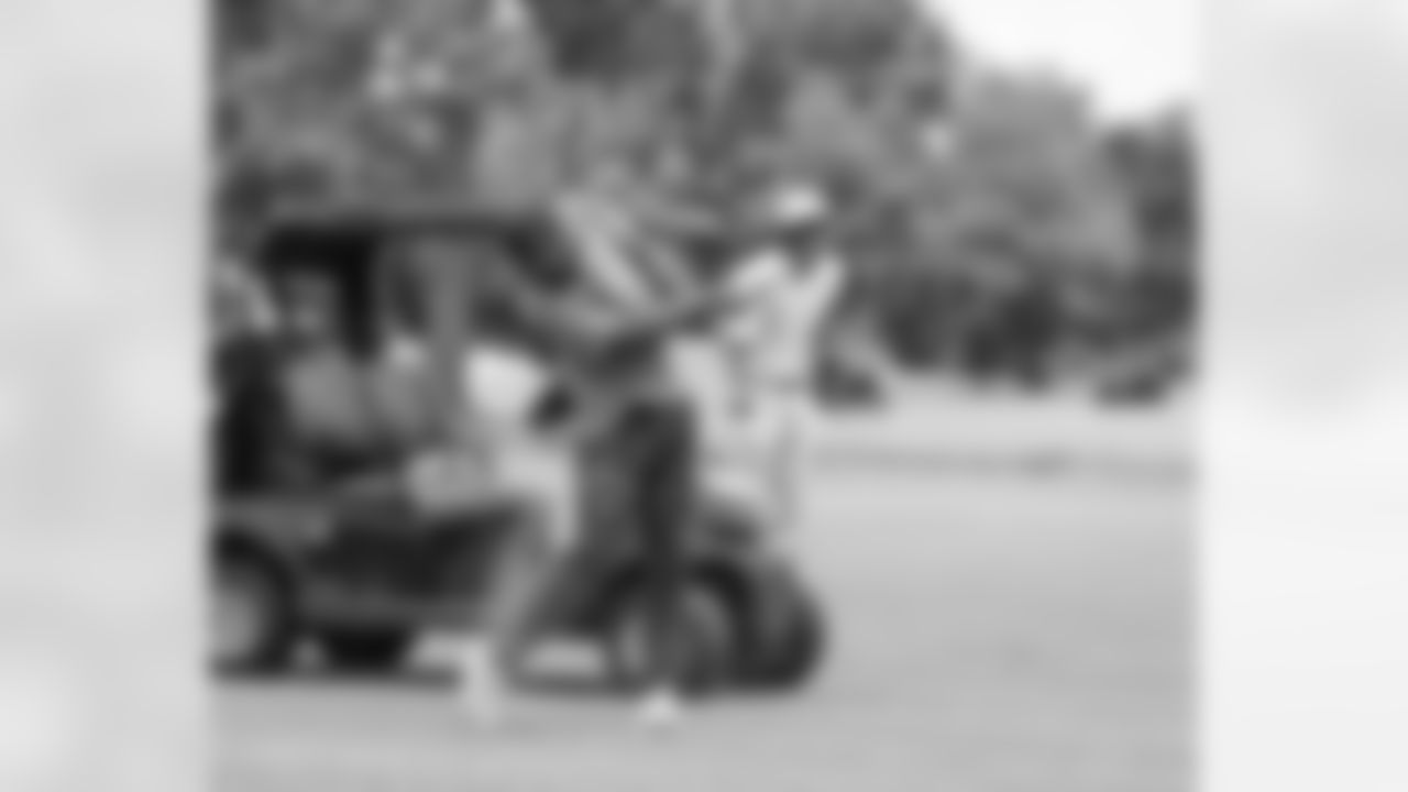 New Orleans Saints head coach Kellen Moore, Executive Vice President/General Manager Mickey Loomis, and a host of current Saints players and legends took part in the Saints Hall of Fame's annual celebrity golf classic at Chateau Golf Country Club in Kenner on Monday, May 19, 2025.