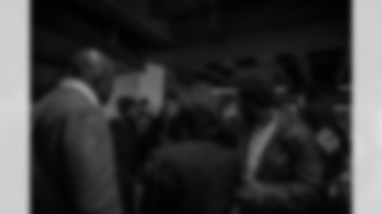 New Orleans Saints Owner Gayle Benson and recent Saints Hall of Fame inductee Tracy Porter greeted season ticket holders as their names were added to the 50th Season Ticket Holder monument prior to the Saints game on Sunday, Dec. 14, 2025.