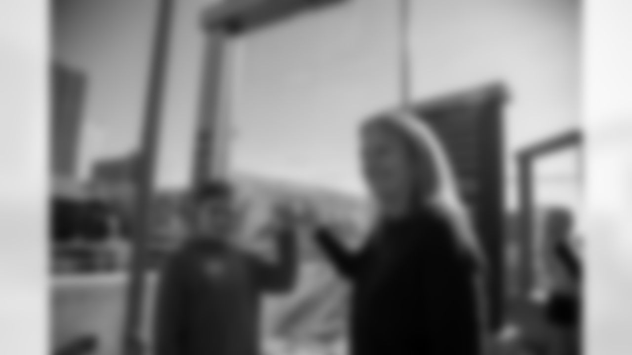 New Orleans Saints Owner Gayle Benson and recent Saints Hall of Fame inductee Tracy Porter greeted season ticket holders as their names were added to the 50th Season Ticket Holder monument prior to the Saints game on Sunday, Dec. 14, 2025.