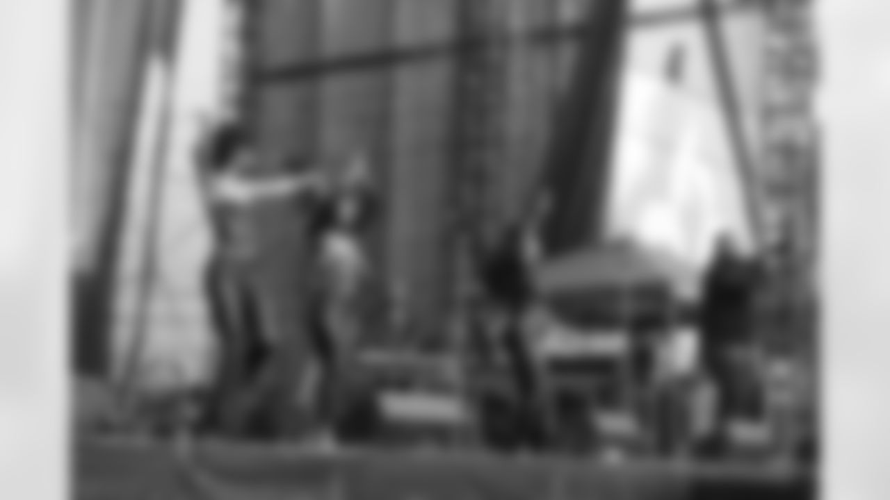 New Orleans Saints fans enjoyed the Week 16 entertainment in Champions Square ahead of the game against the New York Jets during the 2025 NFL season on Dec. 21, 2025.